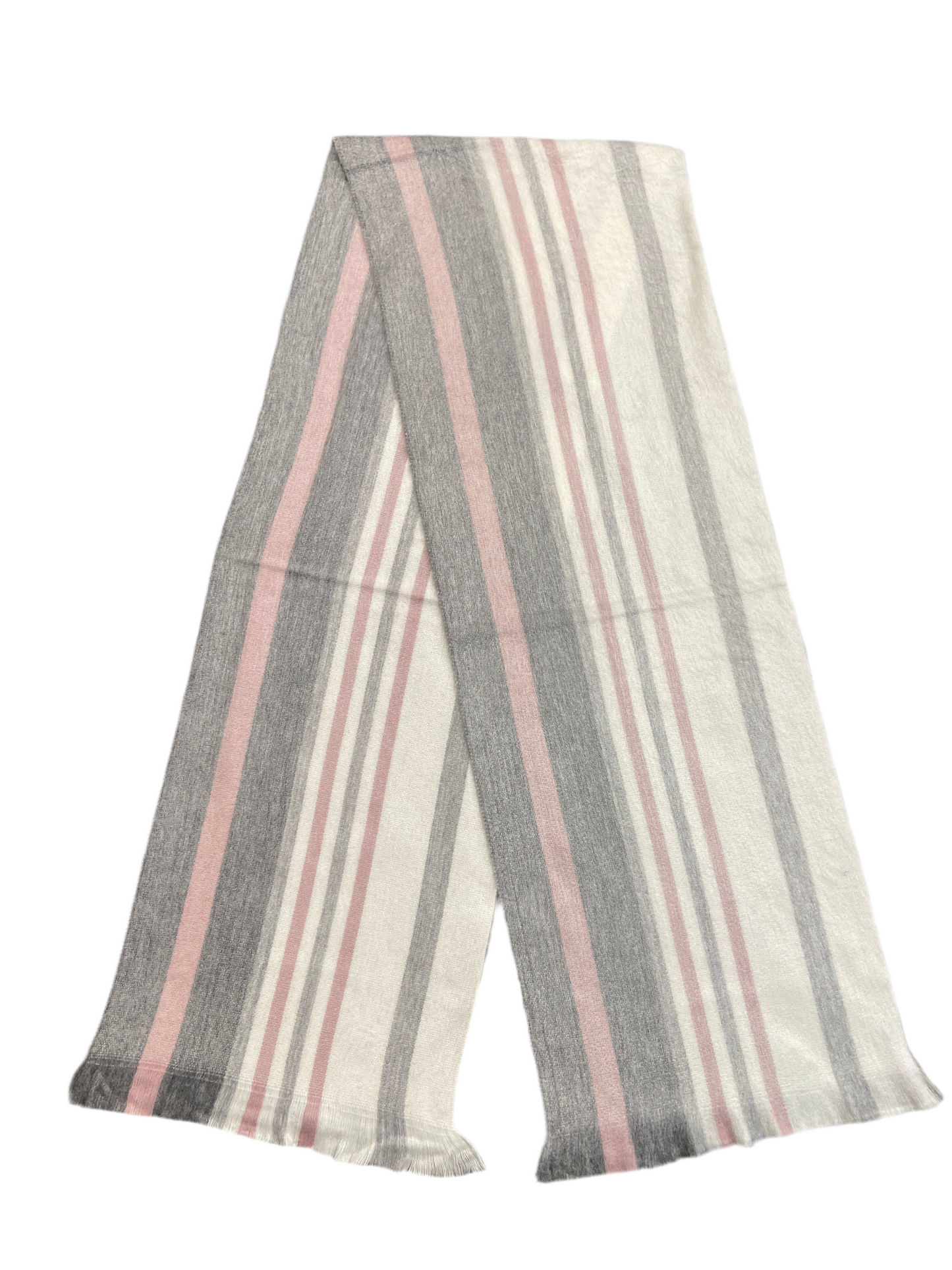 Luna Scarf - Ultra Soft Alpaca Blend - pink / grey