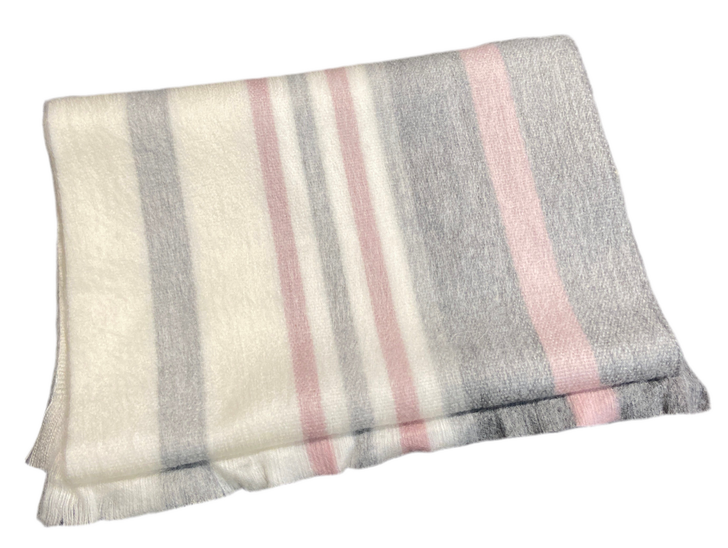 Luna Scarf - Ultra Soft Alpaca Blend - pink / grey