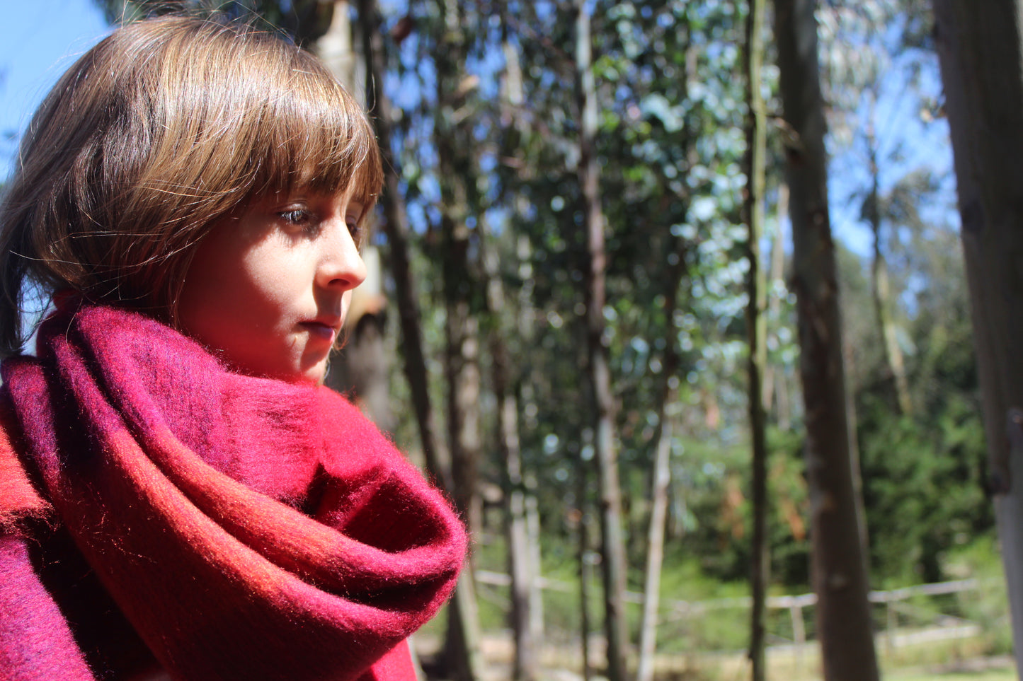 Luna Scarf - Ultra Soft Alpaca Blend - Red