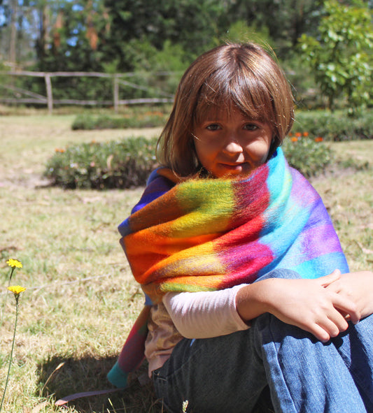 Luna Scarf - Ultra Soft Alpaca Blend - Rainbow