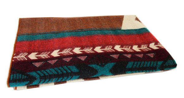 Inca Alpaca Blend Traveler Blanket - Red / Brown